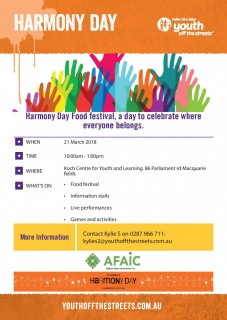Harmony Day Food festival, a day to celebrate where everyone belongs.