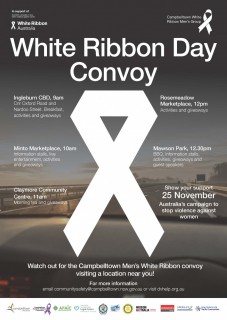 Please Join Us Wednsday 25th November White Ribbon day Convoy