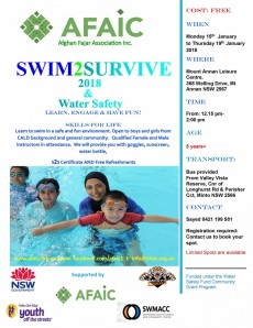 Join in the Fun- Learn some new skills Swim2Survive 2017,WaterSafe at Mount Annan leisure Center